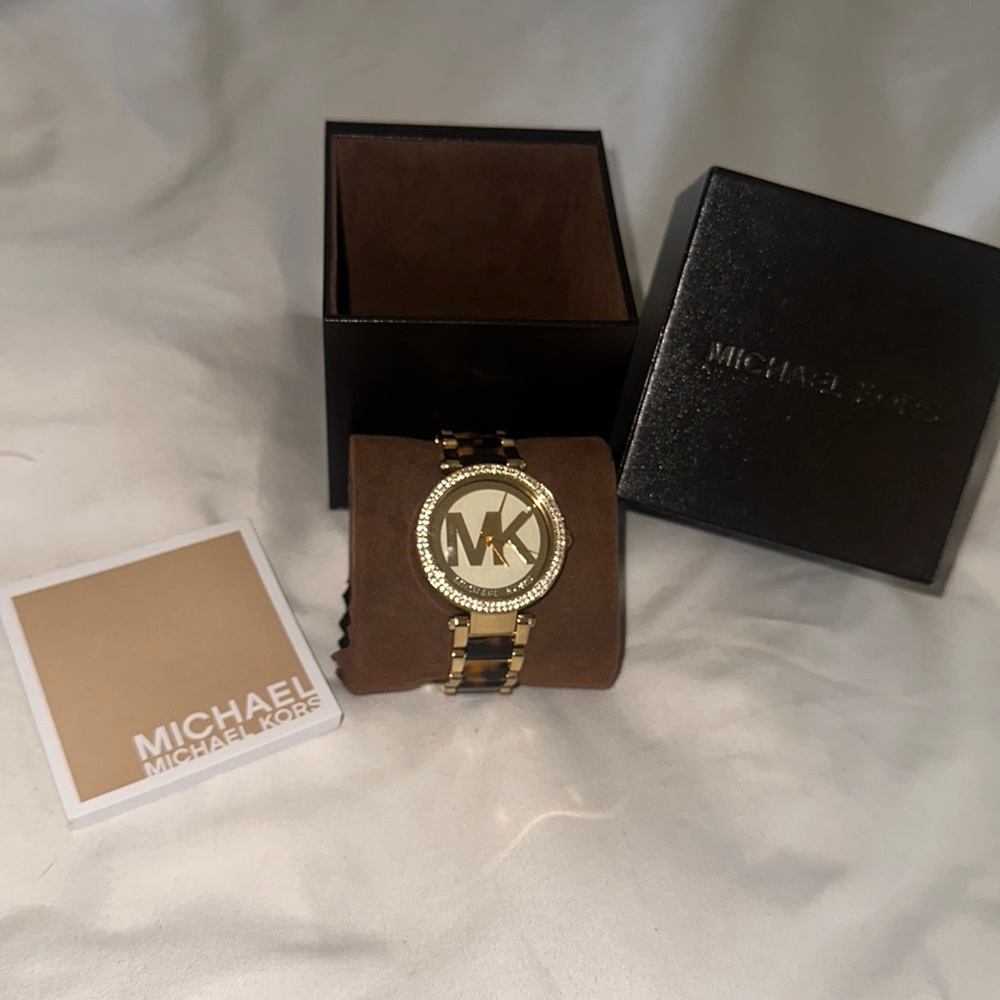 MK Parker Pavé gold tone/tortoiseshell